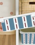 INSPIO Eredeti matrica az IKEA TROFAST-hoz – Burgundy Blue Csíkok