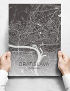 INSPIO Fali dekoráció - Map Of Bratislava