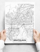 INSPIO Fali dekoráció - Map Of Bratislava II