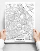 INSPIO Fali dekoráció - Map of Vienna II