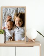 INSPIO Faliképek hálószobába fa képkerettel