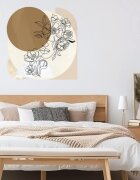 INSPIO Falmatrica hálószobába - Nő virágokkal