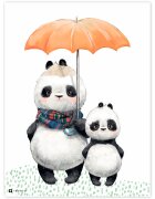 INSPIO Gyerekszoba dekoráció - Két panda maci