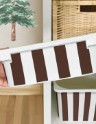 INSPIO Matrica IKEA TROFAST dobozhoz - Barna és fehér csíkok