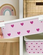 INSPIO Matrica IKEA TROFAST dobozhoz - Fukszia-rózsaszín szívek