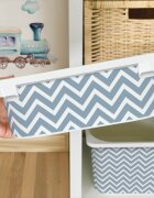 INSPIO Matrica IKEA TROFAST dobozhoz - Kék cikcakk (cikcakk)