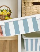 INSPIO Matrica IKEA TROFAST dobozhoz - Kék-fehér csíkok