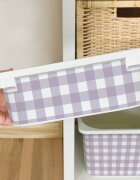 INSPIO Matrica IKEA TROFAST dobozhoz - Lila kockás minta