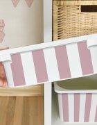 INSPIO Matrica IKEA TROFAST dobozhoz - Rózsaszín és fehér csíkok