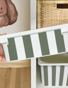 INSPIO Matrica IKEA TROFAST dobozhoz - Zöld és fehér csíkok