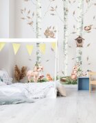INSPIO Nyírfa imádnivaló állatokkal - Gyerek matrica