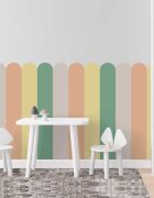 INSPIO Öntapadós tapéta "Ívek - Warm Terracotta" (meleg földes szín a boho stílushoz)