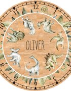 INSPIO Parafaszőnyeg gyerekeknek - Dínók névvel és órával