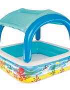 Bestway 52192 kék színű védőtetős gyerekmedence 140 x 140 x 114 cm