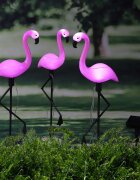 HI 3 db flamingó alakú napelemes LED-es kerti kitűzőkaró