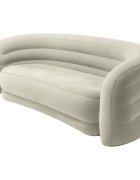 INTEX Ívelt Kanapé Szürke 229 x 109 x 81 cm PVC és rayon