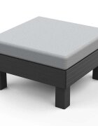 Keter Garden Elements grafit színű egyszemélyes kerti ülőgarnitúra világosszürke párnával