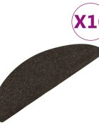 vidaXL 10 db antracitszürke öntapadó lépcsőszőnyeg 56 x 17 x 3 cm