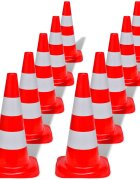 vidaXL 10 db fényvisszaverős bója 50 cm piros és fehér