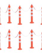 vidaXL 10 db polietilén forgalomterelő oszlop lánccal 75 cm