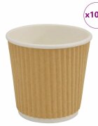 vidaXL 1000 db barna papír kávéscsészék 4oz 100ml