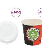 vidaXL 1000 db papír kávéscsészék fedővel 4oz 120ml