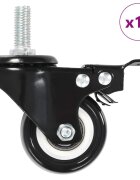 vidaXL 12 darab fékkel felszerelt önbeálló görgő 50 mm