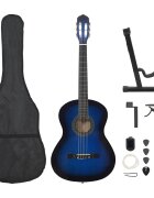 vidaXL 12 darabos kék klasszikus gitár kezdőkészlet 4/4 39