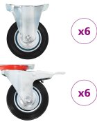 vidaXL 12 db görgő 100 mm
