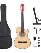 vidaXL 12 részes 6 húros akusztikus western cutaway gitár szett 38