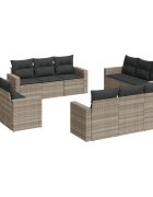 vidaXL 12 részes világosszürke polyrattan kerti ülőgarnitúra párnával
