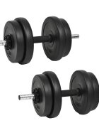 vidaXL 14 részes öntöttvas egykezes súlyzókészlet 20 kg
