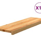 vidaXL 16 db tömör tölgyfa világosbarna lépcsőfokok 80x30x2 cm