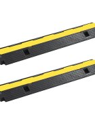 vidaXL 2 db 1 csatornás gumi kábelvédő rámpa 100 cm