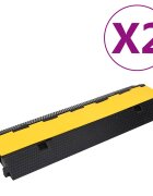 vidaXL 2 db 2 csatornás gumi kábeltaposó 100 cm