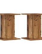 vidaXL 2 db antik fa színű szerelt fa hangszóróállvány 30 x 30 x 40 cm