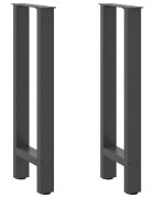 vidaXL 2 db antracitszürke acél konzolasztal láb 28 x (72-73) cm