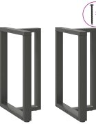 vidaXL 2 db antracitszürke T-alakú acél bárasztalláb 60x35x(90-91) cm