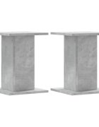 vidaXL 2 db betonszürke szerelt fa hangszóróállvány 30 x 30 x 40 cm