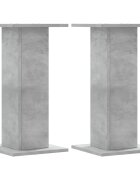 vidaXL 2 db betonszürke szerelt fa hangszóróállvány 30 x 30 x 60 cm