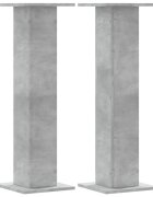 vidaXL 2 db betonszürke szerelt fa hangszóróállvány 30 x 30 x 95 cm