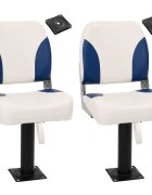vidaXL 2 db csónakülés 360°-ban forgatható talapzattal
