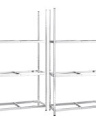 vidaXL 2 db ezüstszínű 3-rétegű acél gumiabroncstartó 110x40x200 cm