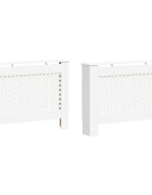 vidaXL 2 db fehér MDF radiátorburkolat 112 x 19 x 815 cm