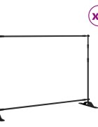 vidaXL 2 db fekete acél háttérállvány 305 x 243 cm