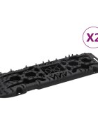 vidaXL 2 db fekete nejlon vontatási táblák 107x31x7 cm