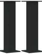 vidaXL 2 db fekete szerelt fa hangszóróállvány 30 x 30 x 95 cm