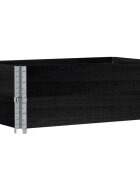 vidaXL 2 db fekete tömör fenyőfa raklapmagasító 100 x 50 cm