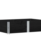 vidaXL 2 db fekete tömör fenyőfa raklapmagasító 150 x 100 cm