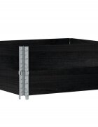 vidaXL 2 db fekete tömör fenyőfa raklapmagasító 80 x 60 cm